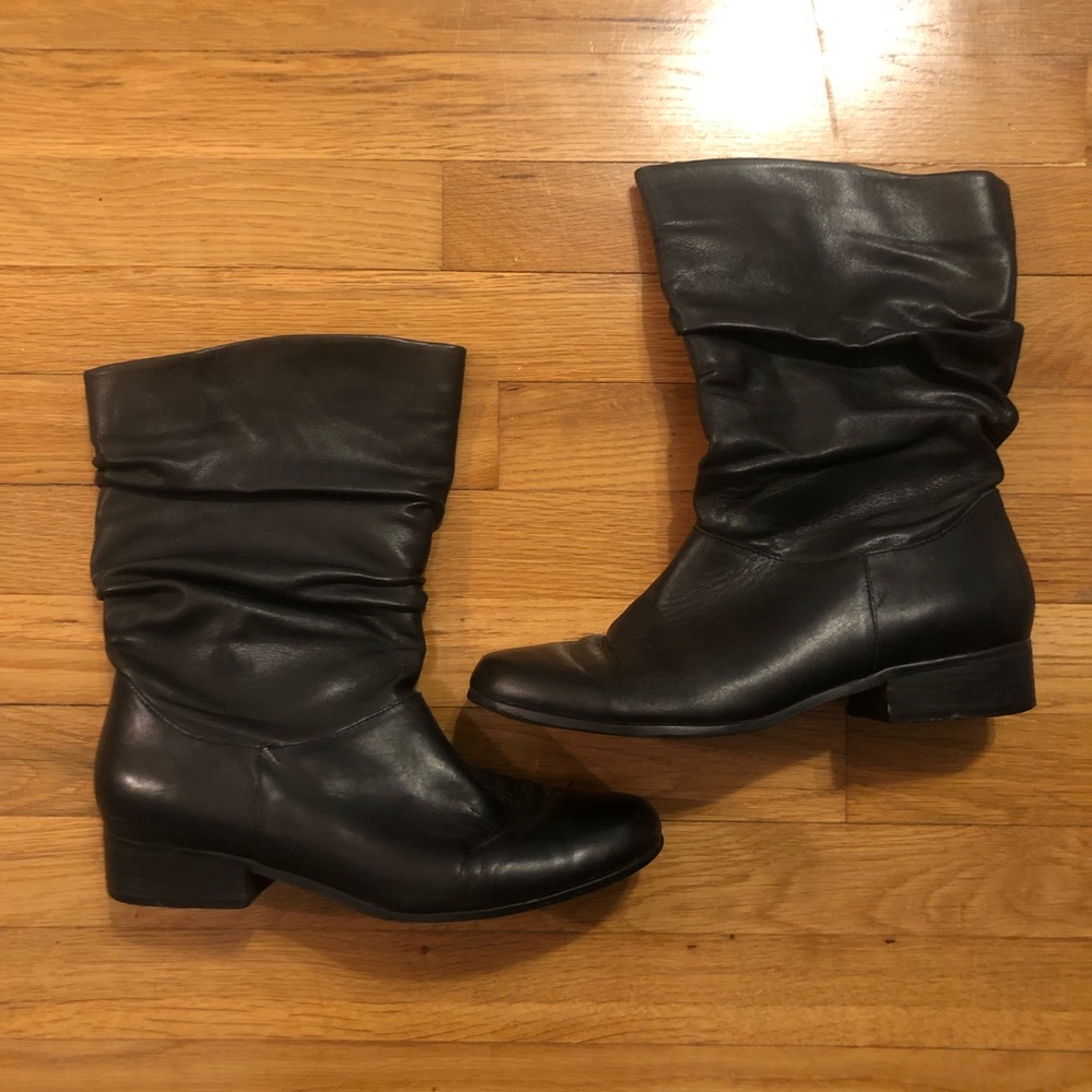 Arturo Chiang slouchy leather boots sz 10